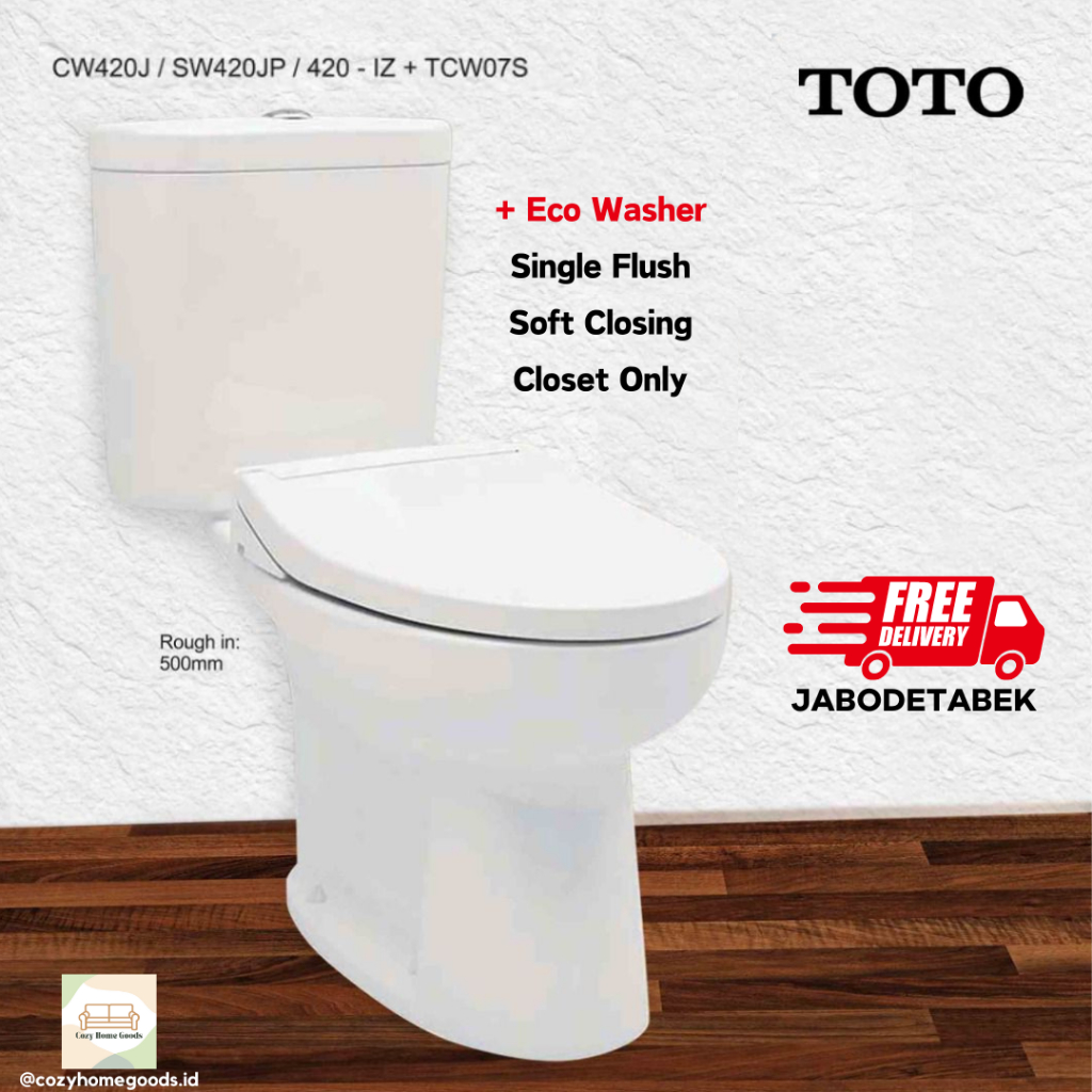 Jual CLOSET DUDUK TOTO CW 420J / TOTO CW420J/SW420JP/420 - IZ + TC505 ...