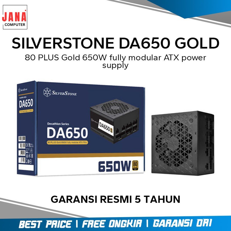 Jual PSU SILVERSTONE DA650W-G 80+ Gold Full Modular | Power Supply ...