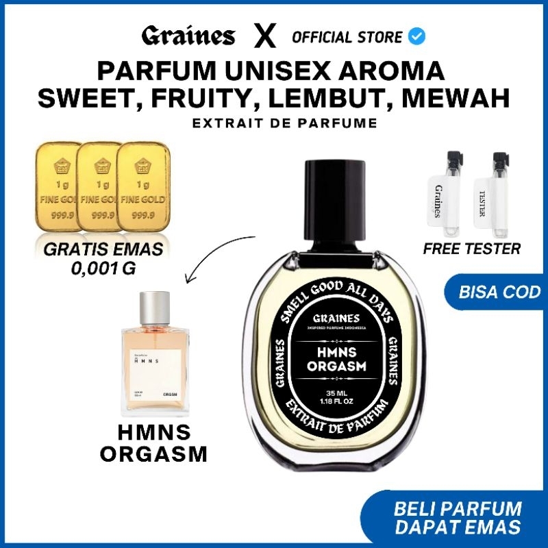 Jual HMNS ORGASM - Parfum Wanita Pria Dijamin Tahan Lama Aroma Manis