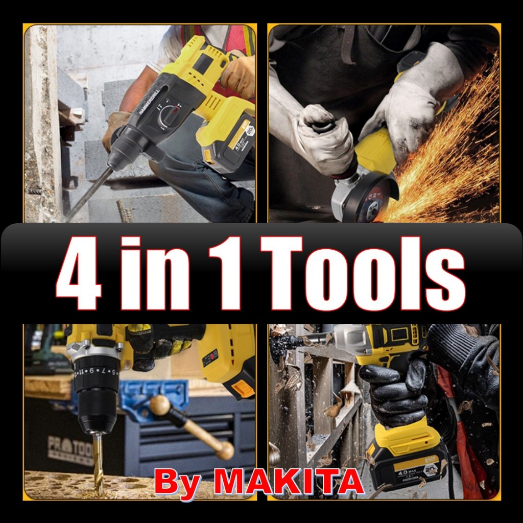 Jual Alat Teknik By Makita 4 Tools (Non Makita) Paket Baterai Cordless
