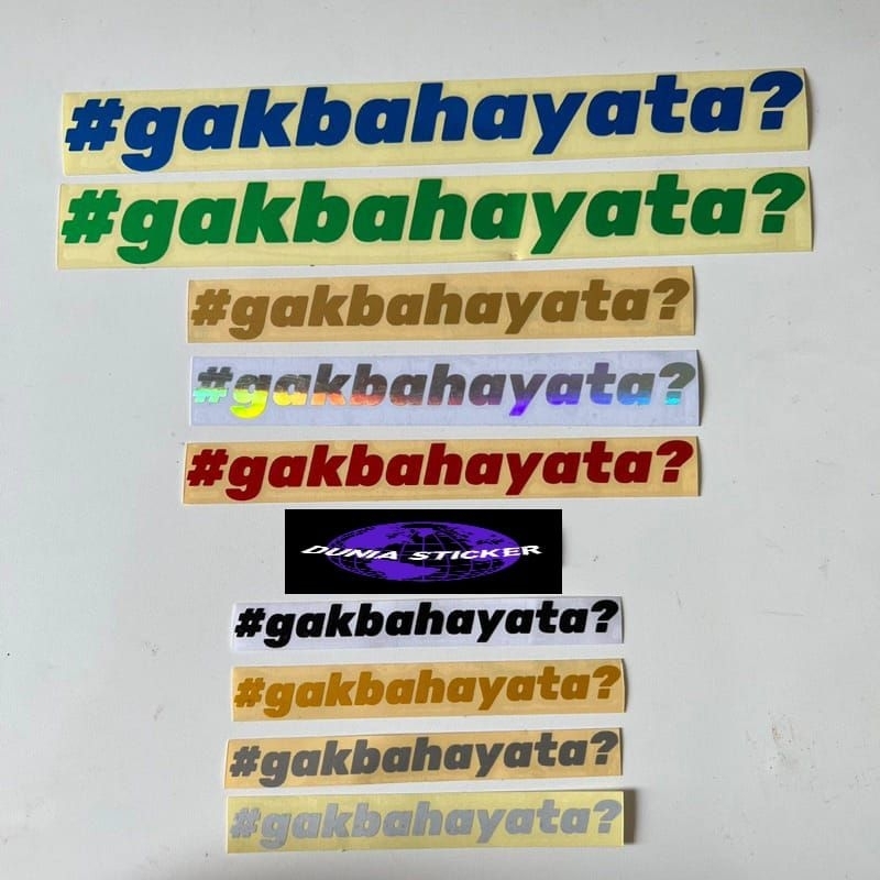 Jual Stiker Gak Bahaya Ta Sticker Cutting Stiker Motor Murah Sticker ...
