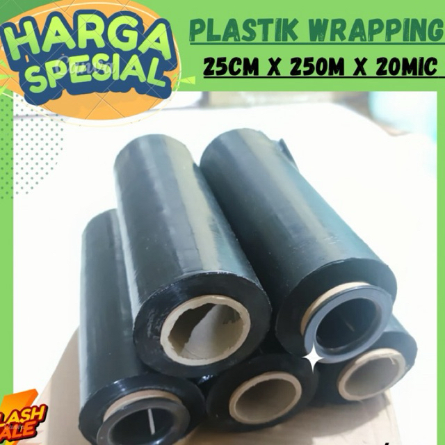 Jual Plastik Wrapping Hitam Uk 25cm x 200m Stretch Film Best Qualty ...