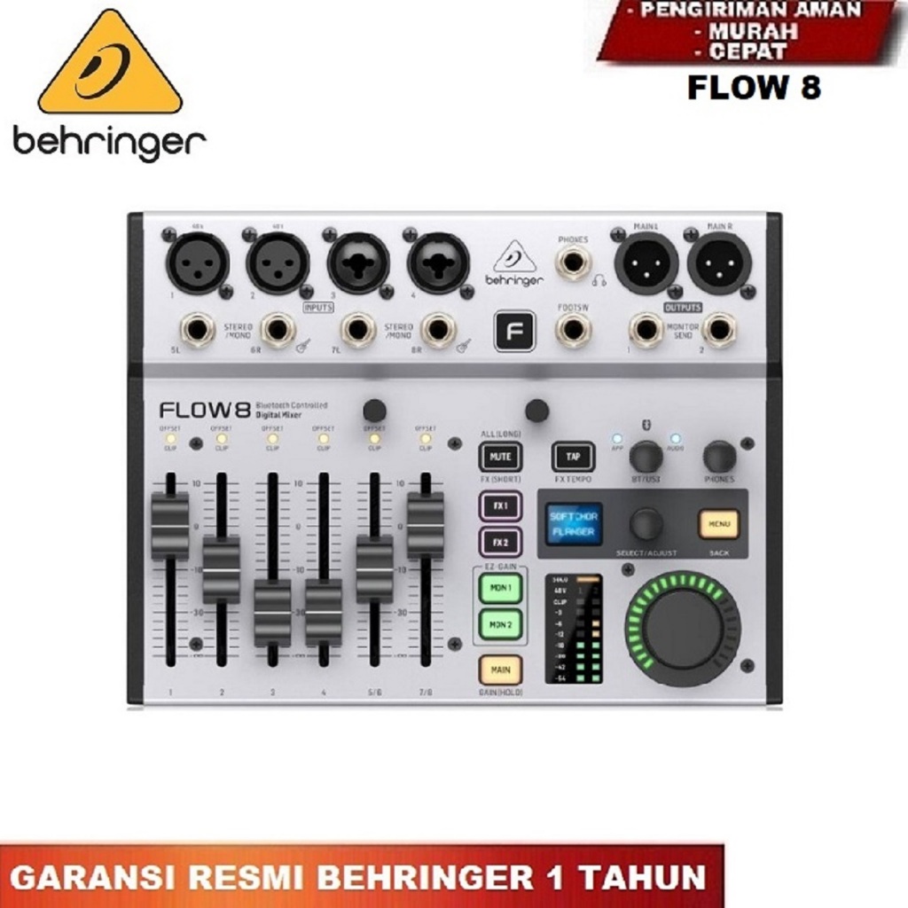 Jual Behringer FLOW 8 8-Input Digital Mixer with Bluetooth / Original ...