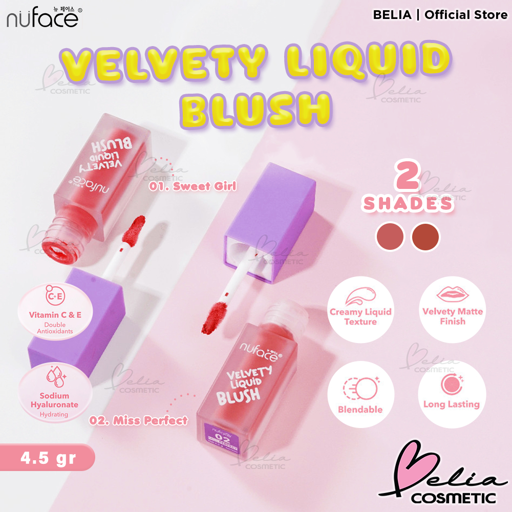 Jual BELIA NUFACE Velvety Liquid Blush | Blush On Cair | Perona Pipi ...