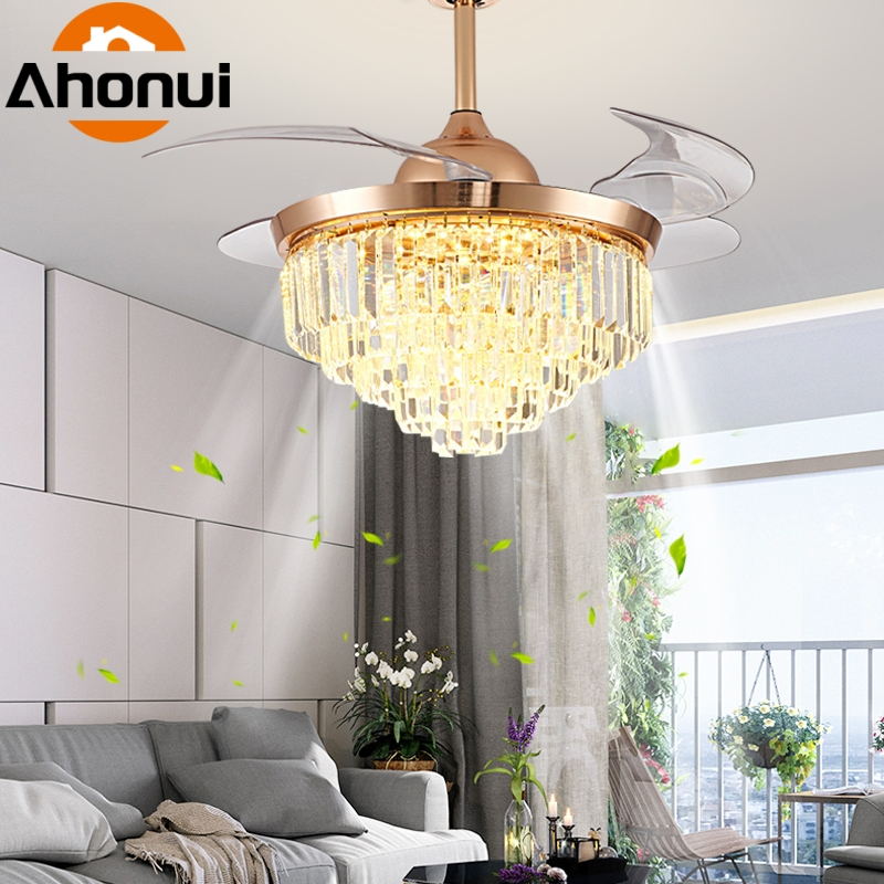 Jual ⭐REMOTE&3Warna/ Kecepatan angin⭐2 in Kipas Lampu Gantung