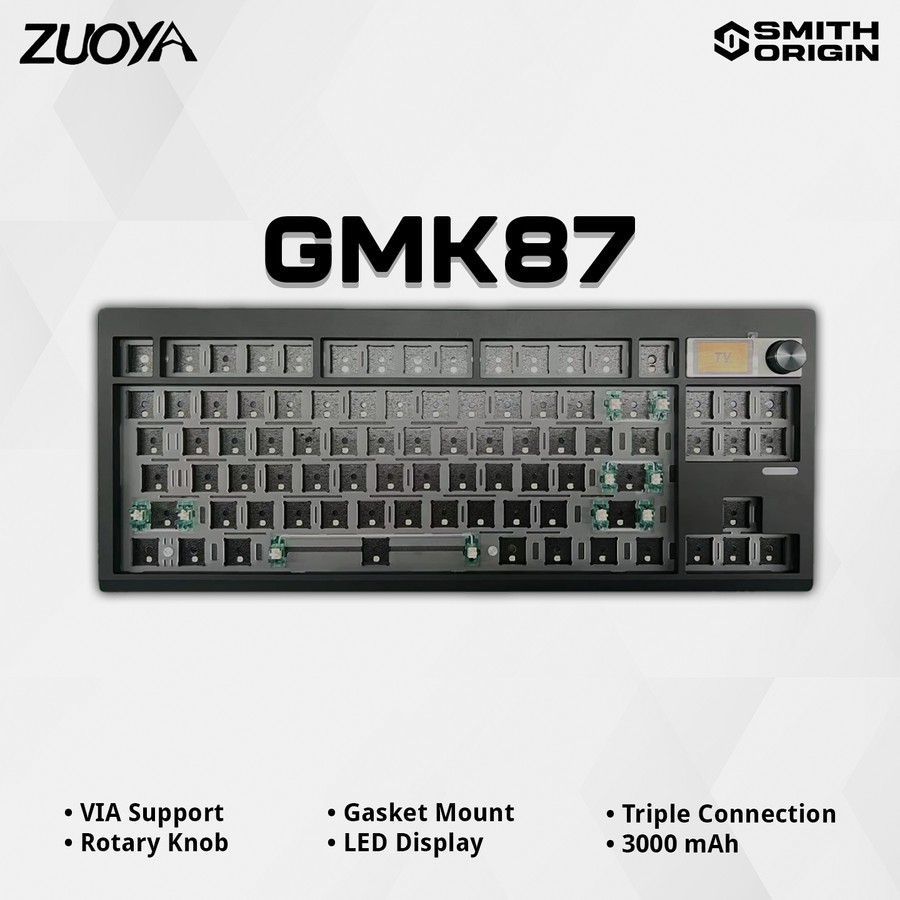 Jual Zuoya GMK87 Wireless Gasket Mechanical Keyboard with LED Screen ...