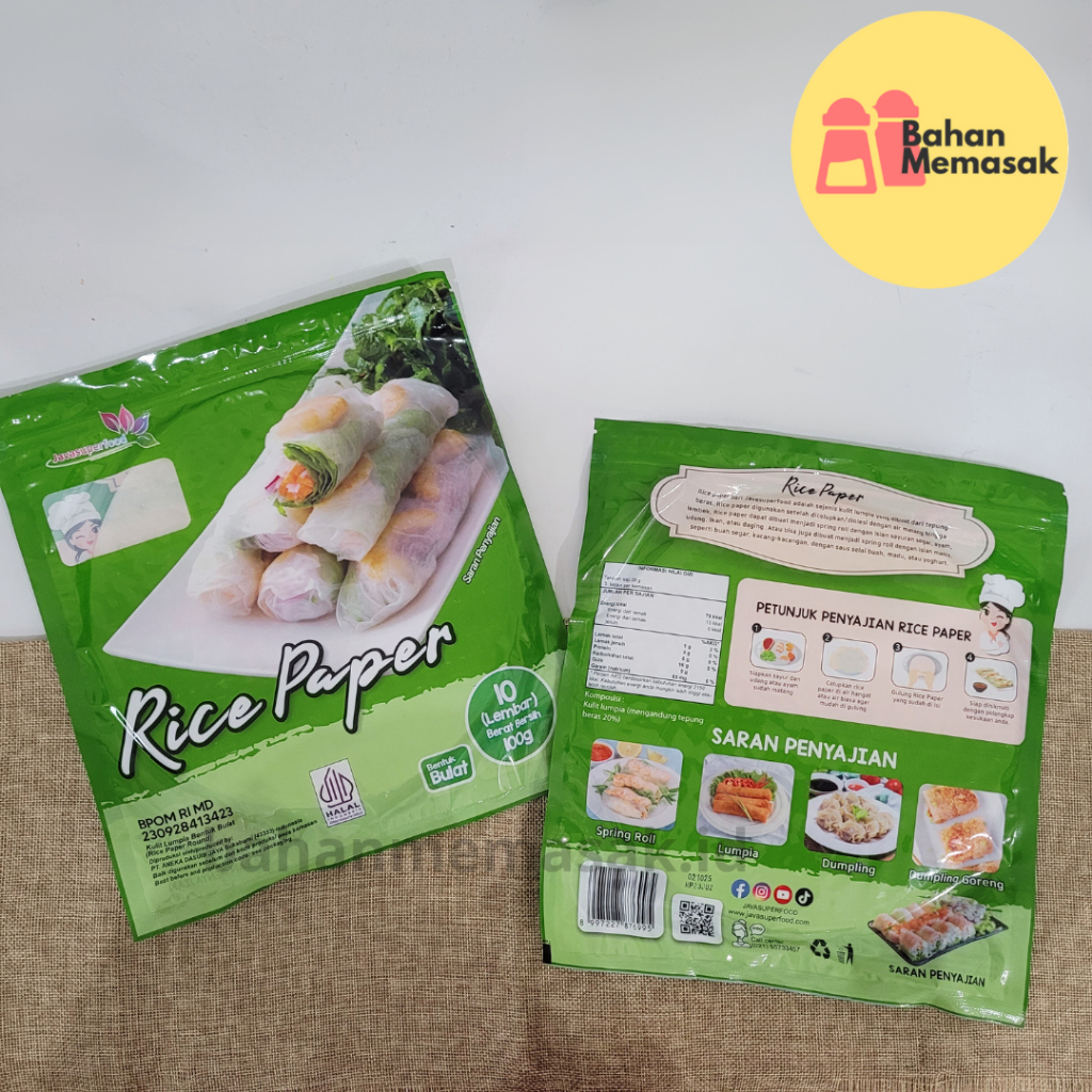 Jual Rice Paper Roll Kulit Lumpia Halal bentuk Bulat isi 10 | Shopee ...
