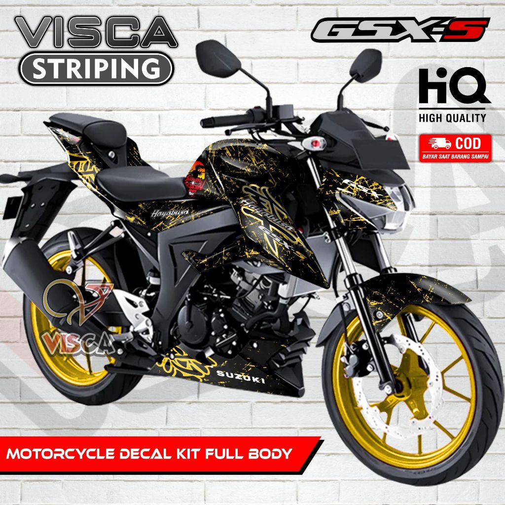 Decal GSX-S 150 Full Body Stiker Suzuki GSX S150 Full Body Dekal GSX S  150 Striping GSX 150 S Variasi Hayabusa