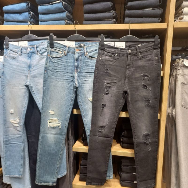 Jual Celana Pria Skinny Ripped Jeans H M Original Store Shopee Indonesia