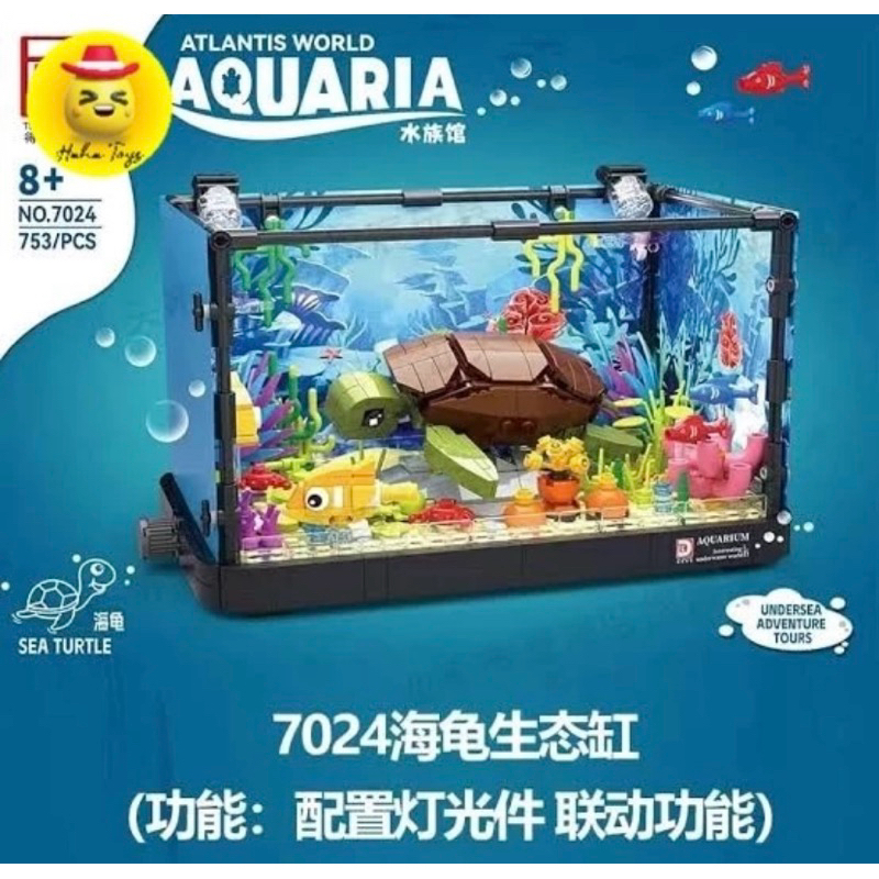 Jual DK Atlantis World Aquaria Shark sea turtle brick block | Shopee ...