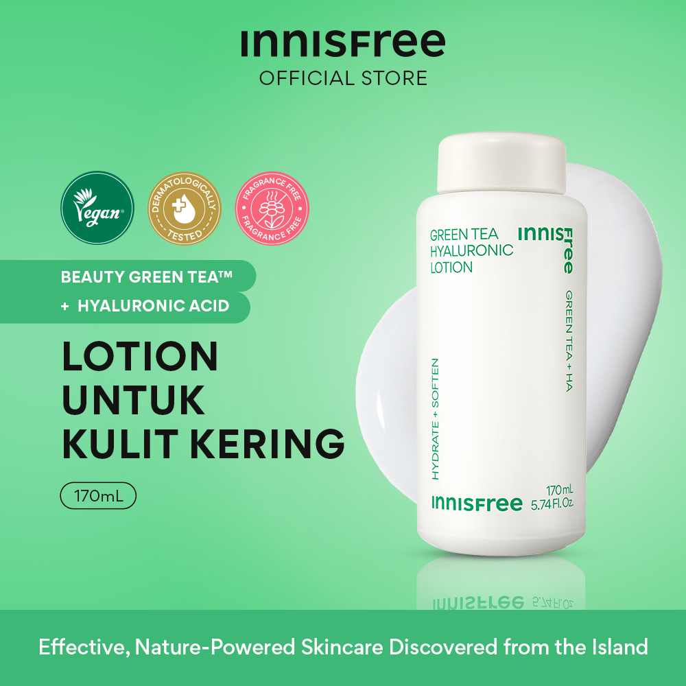 Jual Innisfree Green Tea Hyaluronic Lotion 170ml / Lotion untuk Kulit