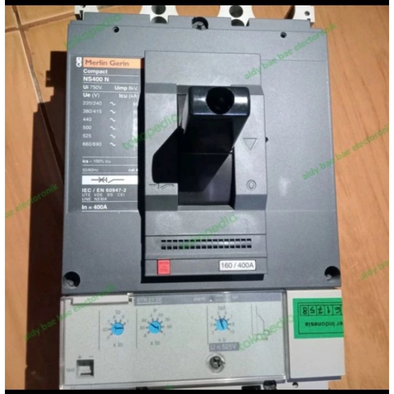 Jual Mccb Bereker Mirlin Gerin NS400N 3P 630N 400A 630A MG Original ...