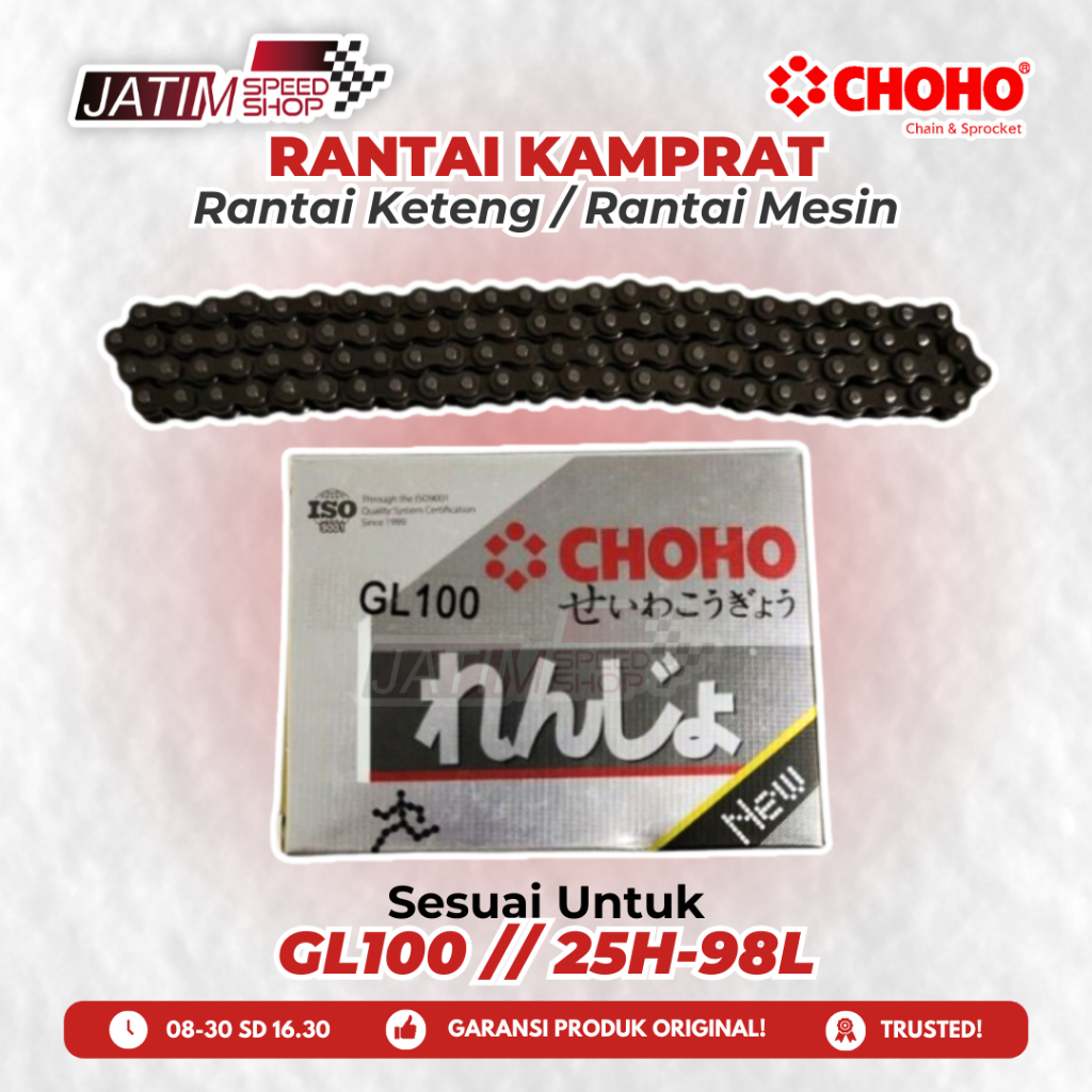 Jual CHOHO Rantai Kamprat Rantai Keteng Rantai Mesin GL100 GL 100 25H ...