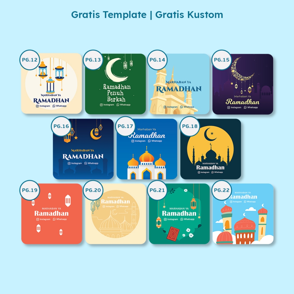 Jual Cetak Stiker Ramadan Kotak Custom Desain Template | Shopee Indonesia