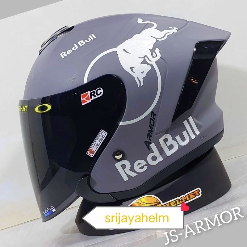 Jual HELM JS ARMOR RED BULL WARNA DAN PAKET LEOPARD Shopee Indonesia