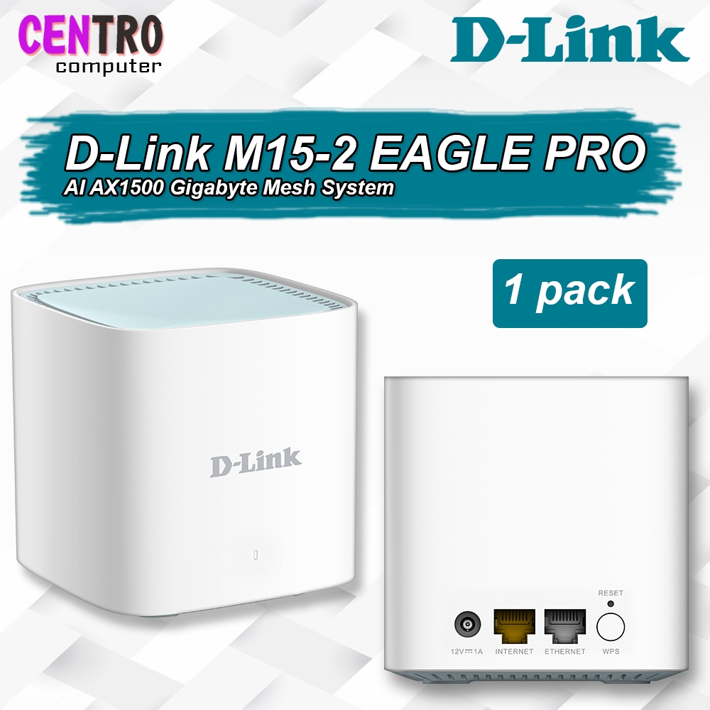 Jual DLink M15 EAGLE PRO AI AX1500 Gigabyte Mesh System 1 Pack