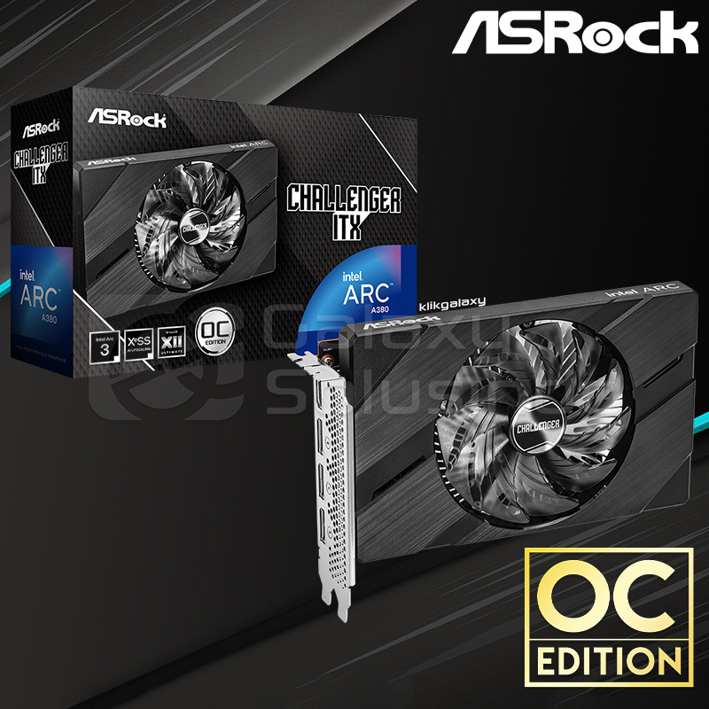 Jual Asrock Intel Arc A380 Challenger Itx 6gb Oc Gddr6 A320 6gb Gddr6 Shopee Indonesia