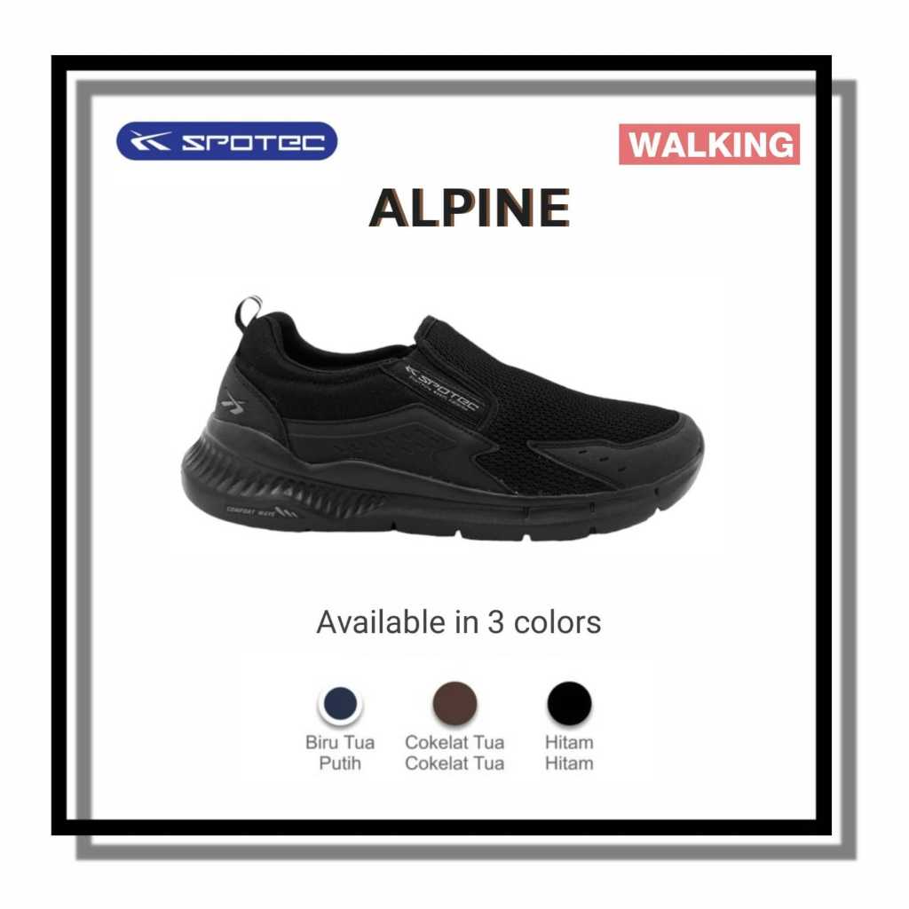 Jual SPOTEC Sepatu WALKING ALPINE Warna Hitam - Hitam | Shopee Indonesia