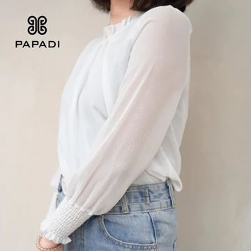 IB0037 PAPADI Blouse Wanita Polos Korean Style Import Siffon Atasan Wanita Kantoran