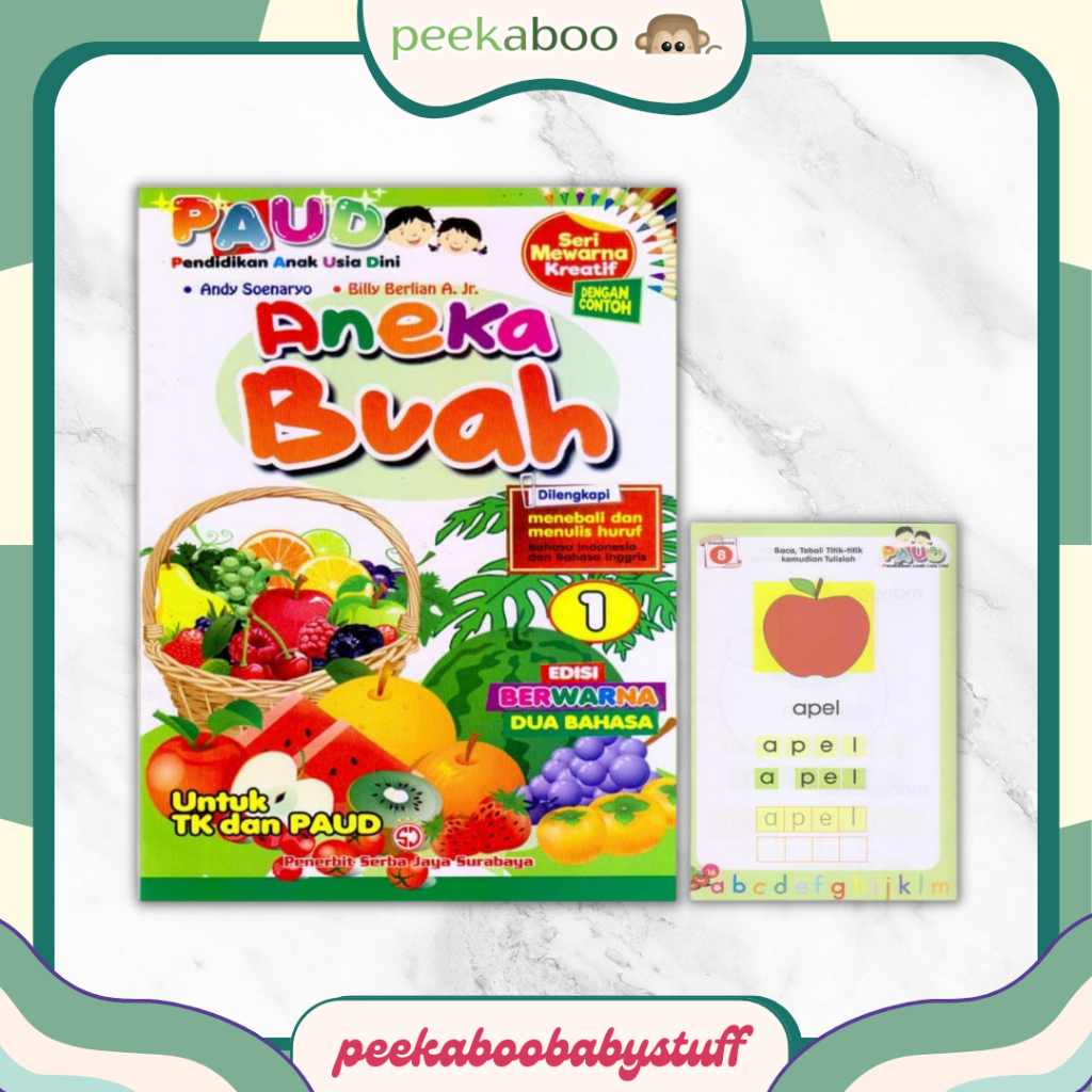 Jual BUKU ANAK PAUD TK KREATIF - TEMA BUAH 1 || ANEKA KREATIF MEWARNAI ...