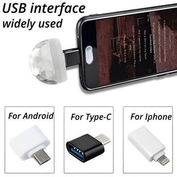 Lampu Disko RGB USB Mini Sensor Suara Portabel