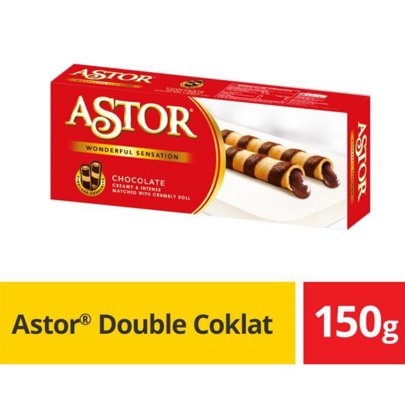 Jual ASTOR Wafer Stick Double Chocolate 150 g | ASTOR Wafer Stick ...