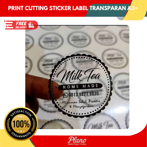 Jual Cetak Sticker Label Vinyl Chromo Kraft Plus Cutting Shopee Indonesia