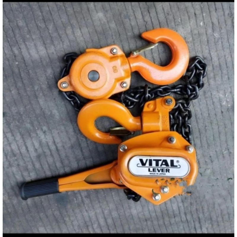 Jual Lever block 1ton 1,5meter vital lever hoist manual made in japan