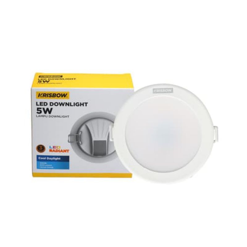 Jual Krisbow Lampu Downlight Led Shell Inbow 5 Watt Cold Daylight ...