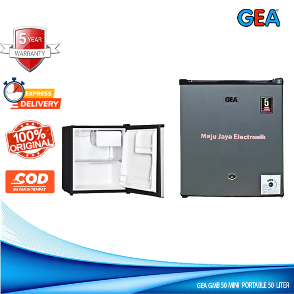 GEA kulkas 1 pintu portable 50 liter dengan ice tray dan extra big freezer