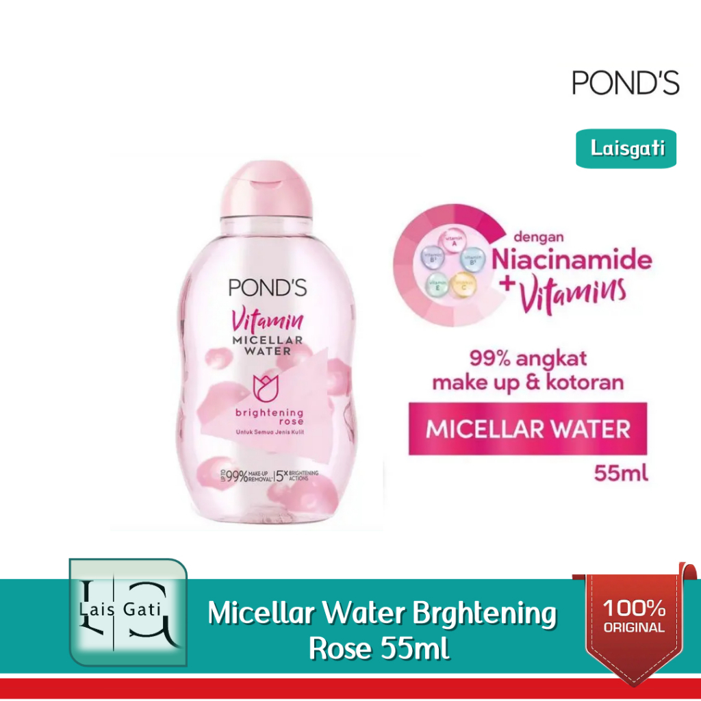 Jual Ponds Vitamin Micellar Water Makeup Remover Brightening Rose For