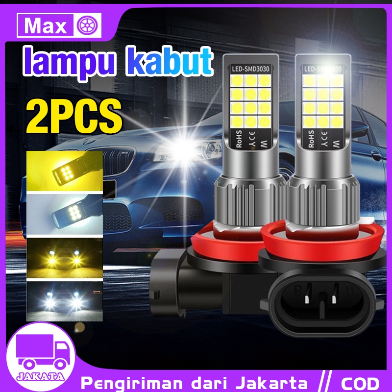 Jual 1Pcs/2pcs Lampu LED Putih H8 H9 H11 Dua Warna Untuk Headlight Fog ...