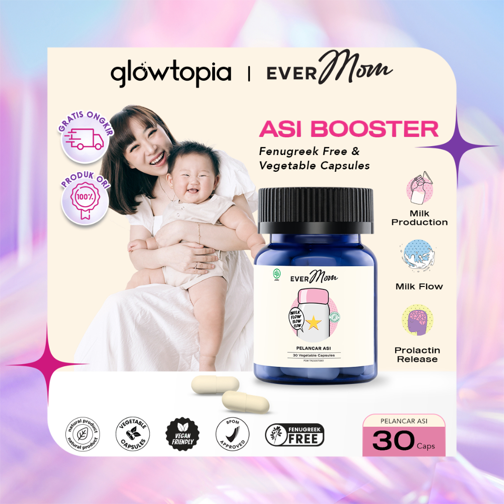 Jual Evermom Pelancar Asi Bpom Asi Booster Natural Fenugreek Free 30