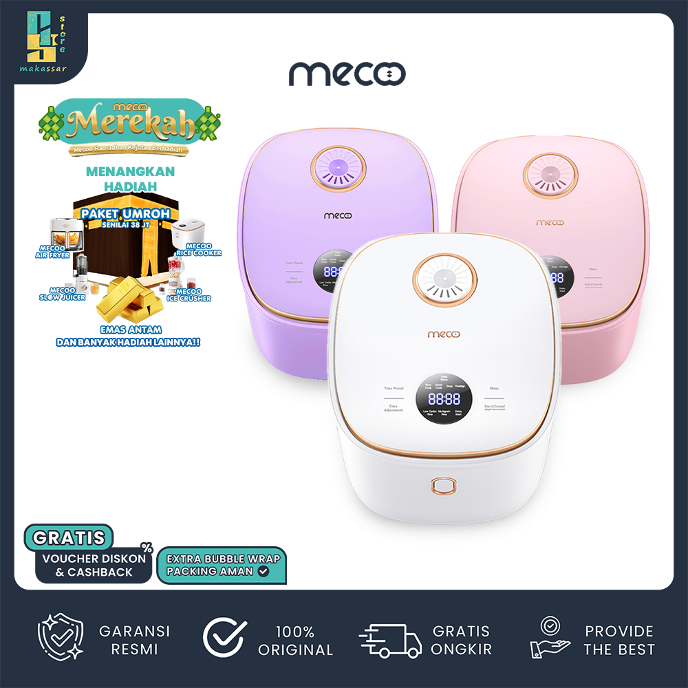 Jual Mecoo Aesthetic Rice Cooker Low Carbo Low Sugar Ceramic Coated