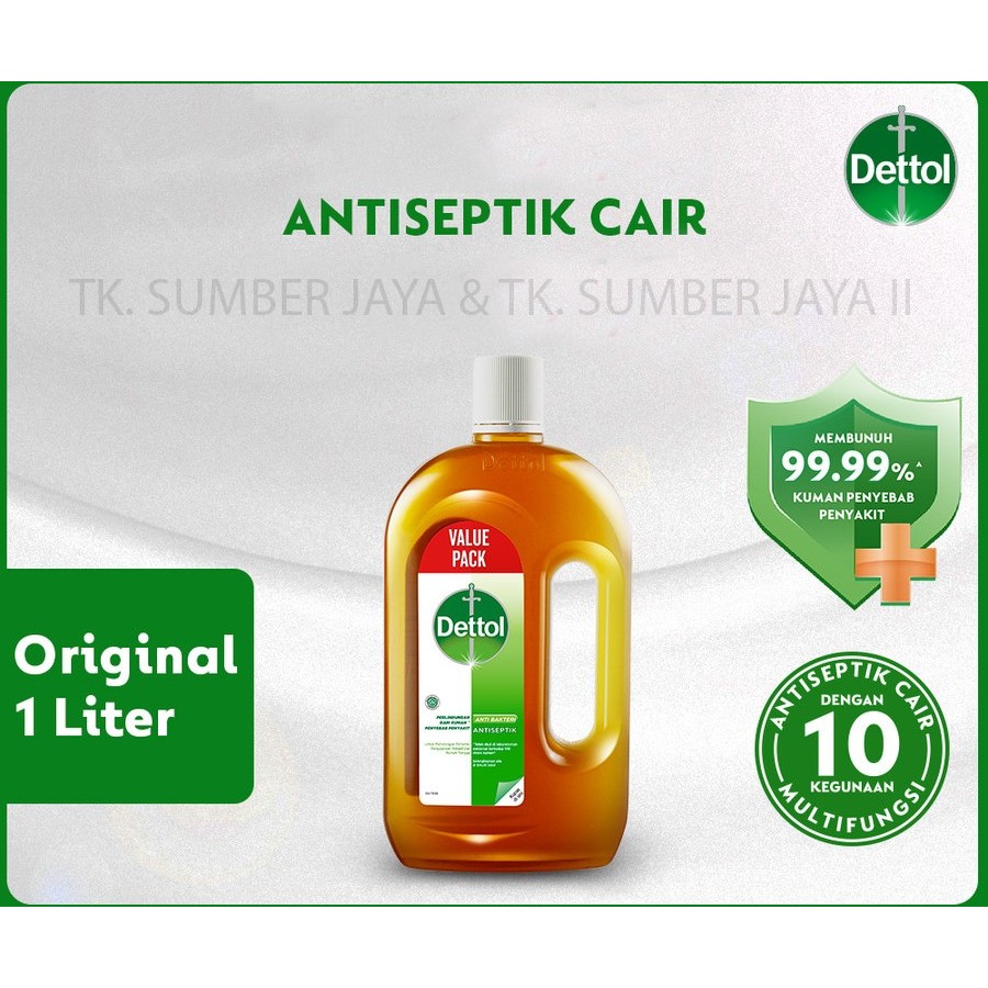 Jual Dettol Cairan Antiseptik 1l Anti Kuman Dan Bakteri Shopee