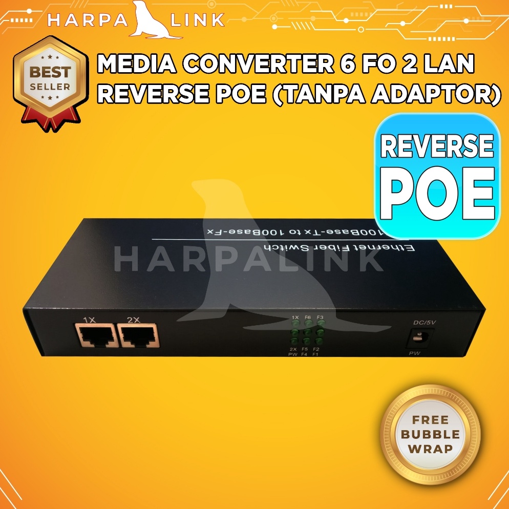 Jual HARGA SPESIAL Media Converter 6 FO 2 LAN 6 SC 2 RJ45 POE 11 Mbps ...