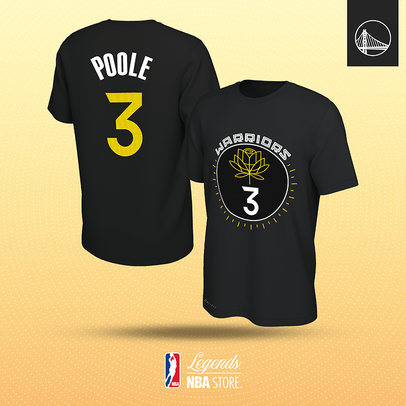 Baju Basket Pria Wanita NBA T shirt basket Kaos Golden State Warriors  Jordan Poole Kaos NBA Tshirt Basketball