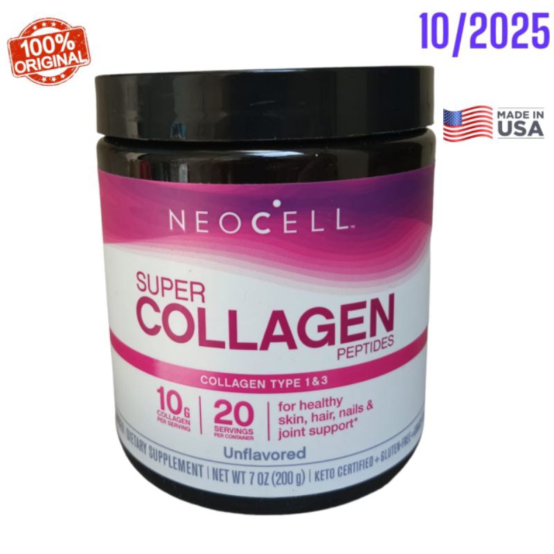 Jual Neocell Super Collagen Powder Type 1 & 3 (198 g) 7 oz | Shopee ...
