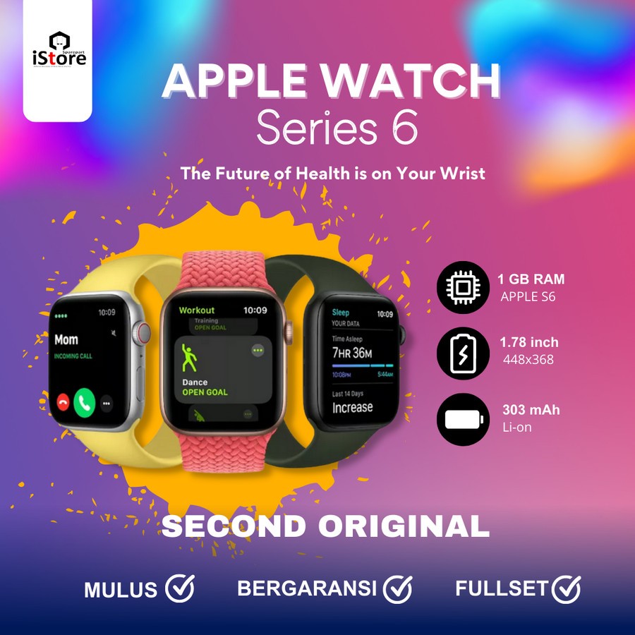 Jual iWatch Series 6 40mm44mm original Second Mulus Like New Shopee