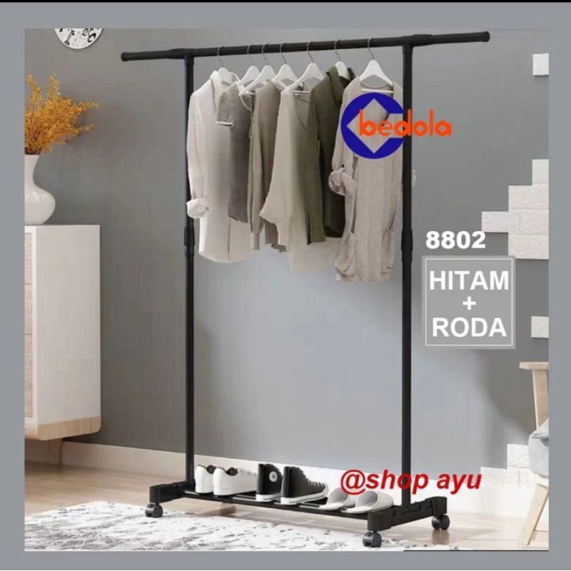 Jual Single Bar Rack High Adjustable / Bedola Standing Hanger Single ...