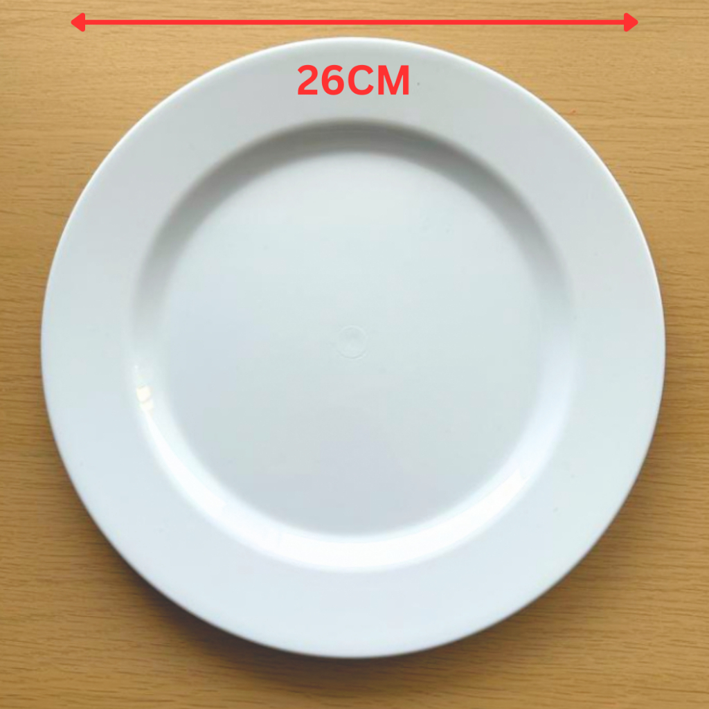 [12 PCS] PIRING CEPER MELAMIN 26CM PESTA HOTEL SEMI MELAMINE KATERING PRASMANAN