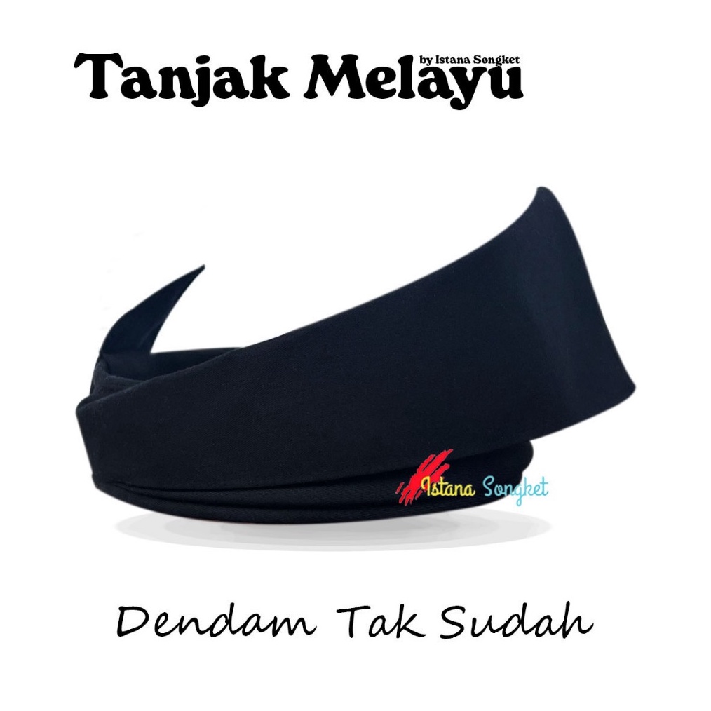 Jual ART F44B Tanjak Melayu Hitam Tengkolok Polos Pria Dewasa dan anak ...