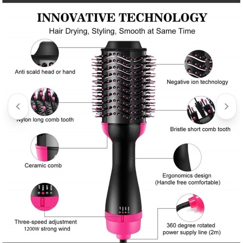 Jual Oloey Sisir Rambut Hair Dryer Rambut 2in1 I volume Curter Comb ...