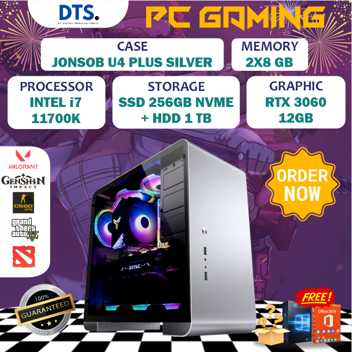 Jual PC GAMING SULTAN I7 11700K I RTX 3060 12GB I SSD I HDD l GEN 11 ...