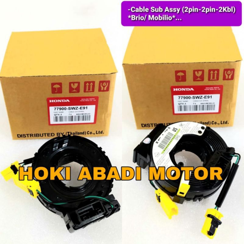 Jual Cable Sub Assy Kabel Spiral Air Bag Klakson Honda Brio Mobilio Swz E Original