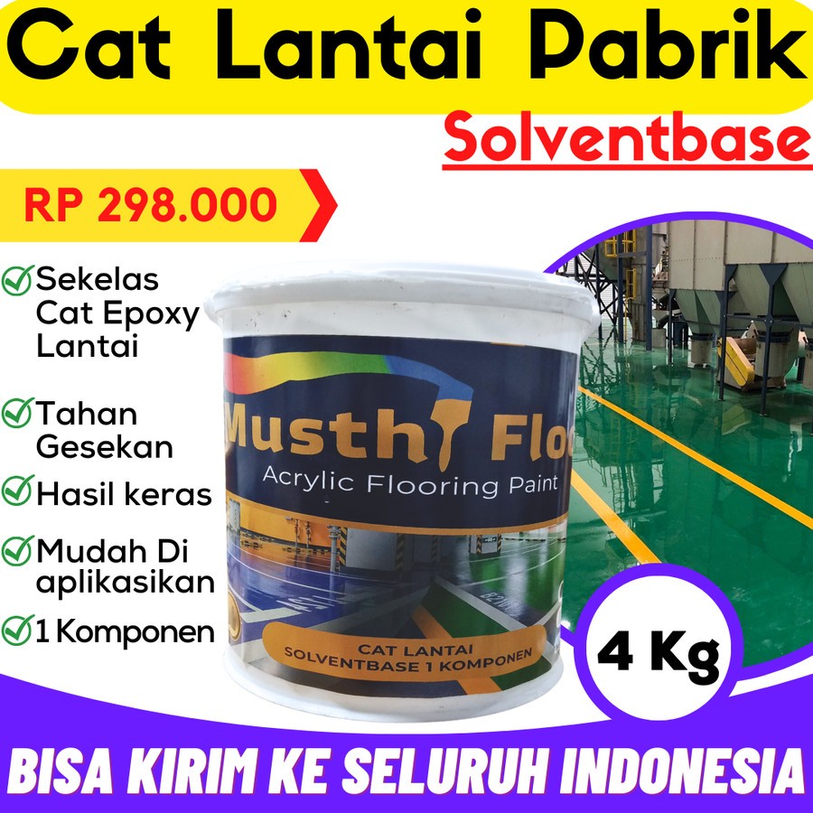 Jual Cat Lantai Epoxy Primer Topcoat Musthi Pox 5 KG Bening Utk Keramik