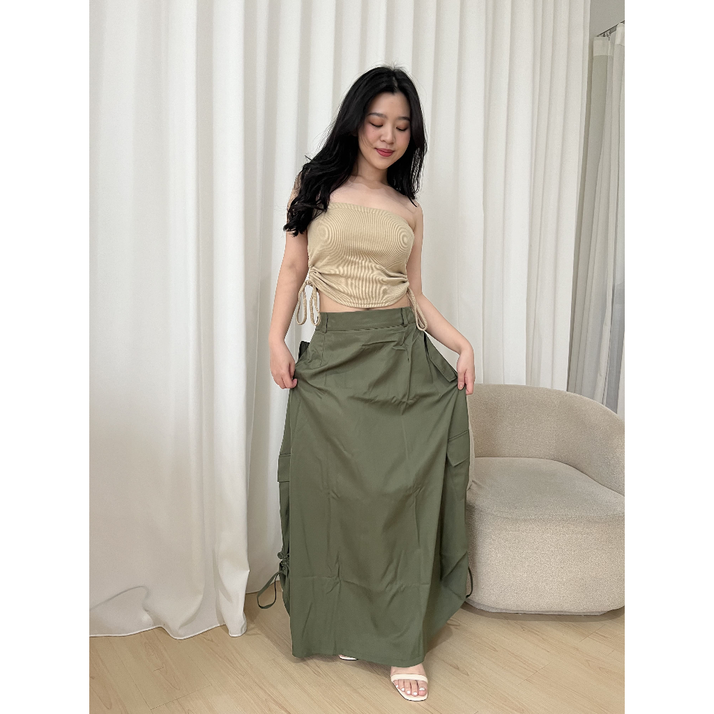 Jual LAUREN Rok Cargo Mayung Wanita - Rok Kargo Bangkok Payung Serut ...