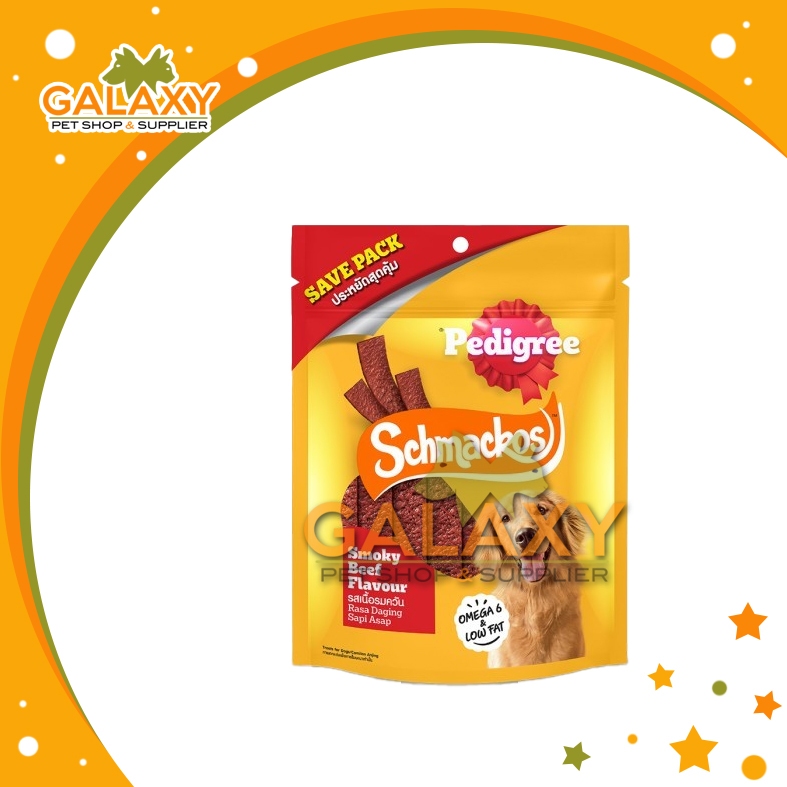 Jual PEDIGREE SCHMACKOS SMOKY BEEF 300GR ( rasa daging asap ) | Shopee ...