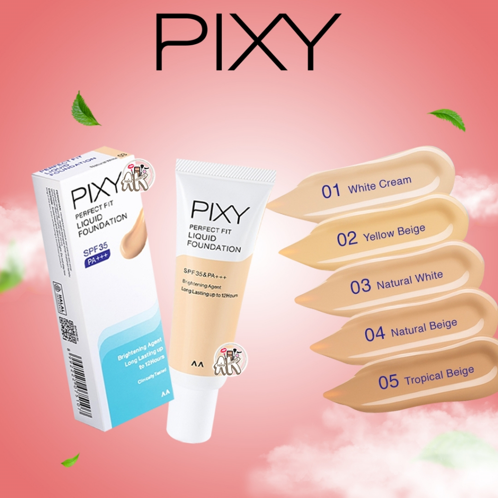 Jual PIXY PERFECT FIT LIQUID FOUNDATION 20ML ( READY 5 SHADE COLOR