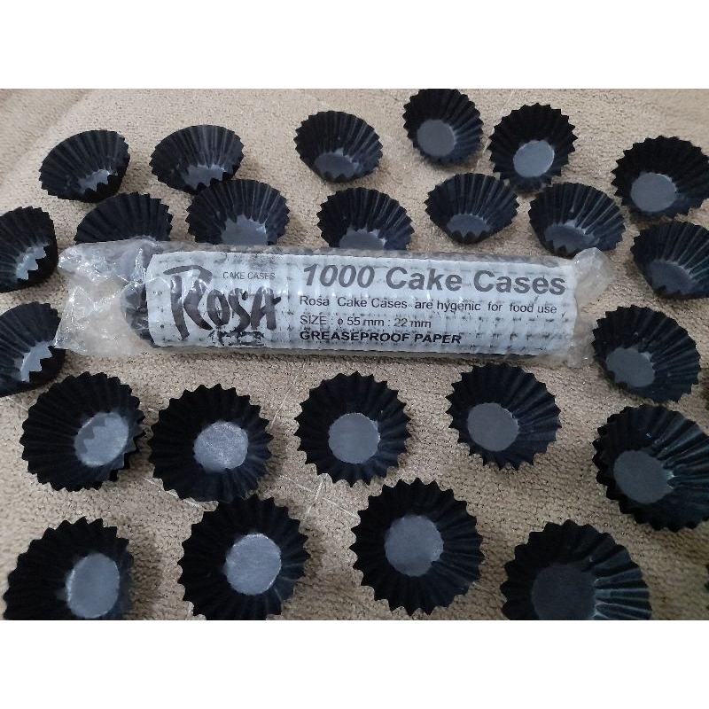 Jual Cup papper kue warna hitam repack diameter 55mm:22mm (kurang lebih ...